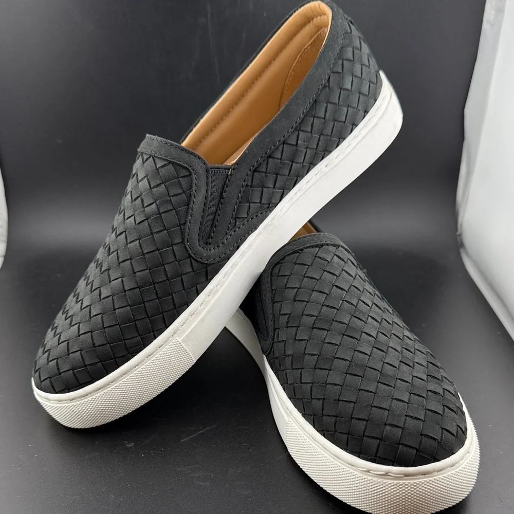 Quince Black Woven Slip-On Sneakers - Picture 2 of 8
